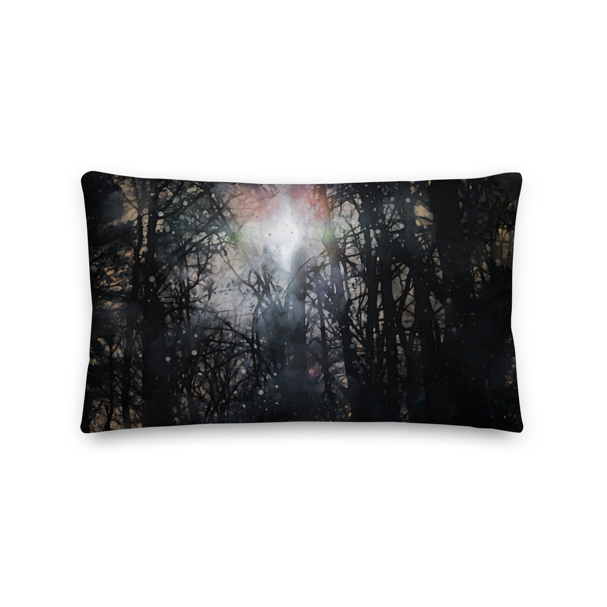 Matching Piercing Sunlight throw pillow, included with every metal print