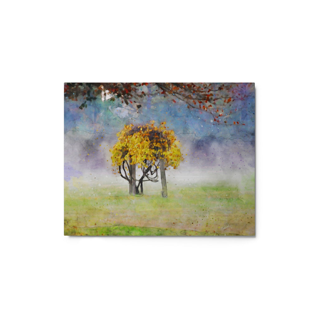 Autumn Tree 003 metal print, glossy contemporary finish