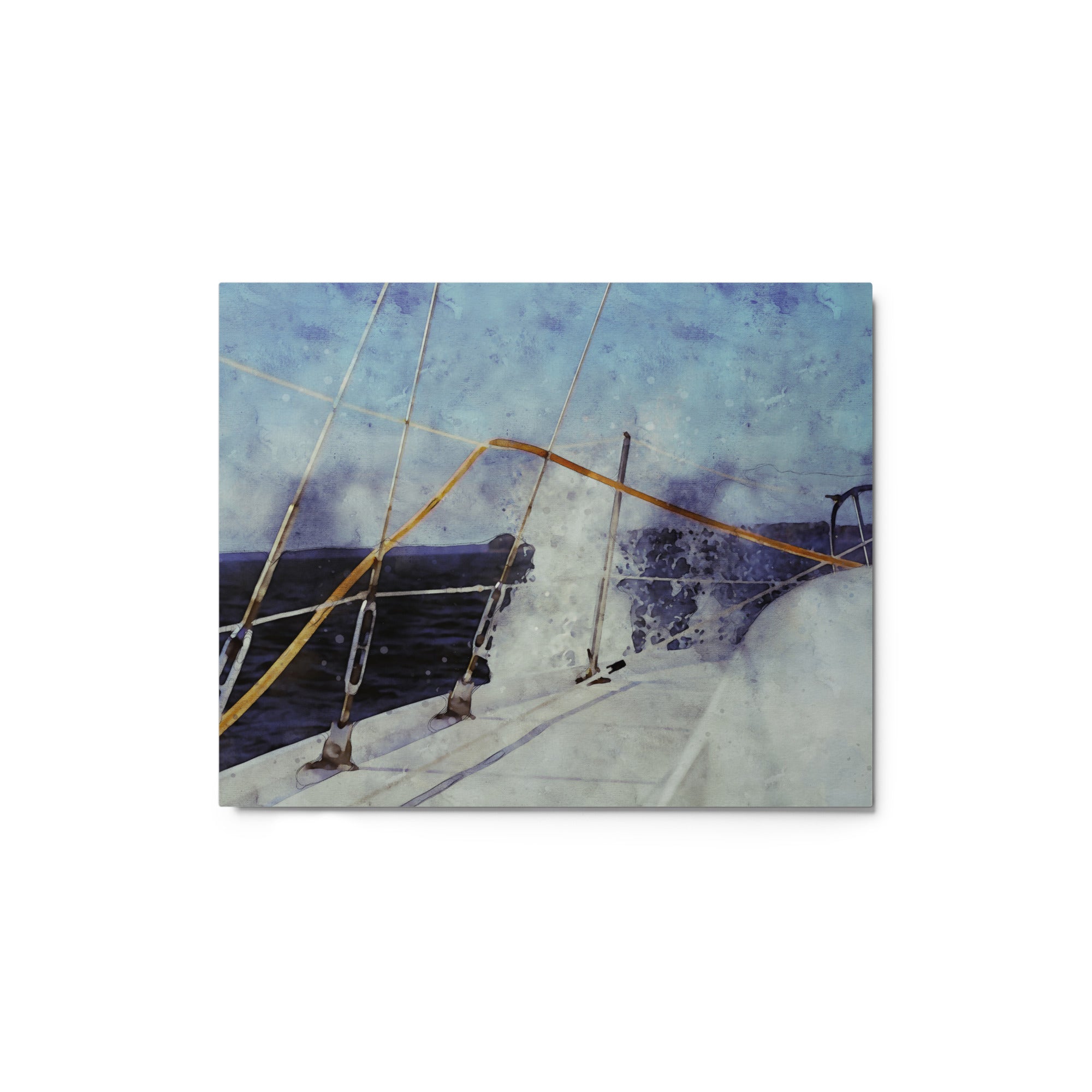Tilted Spray metal print, glossy contemporary finish