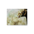 Squirrel Eating a Piece of Pizza metal print, glossy contemporary finish